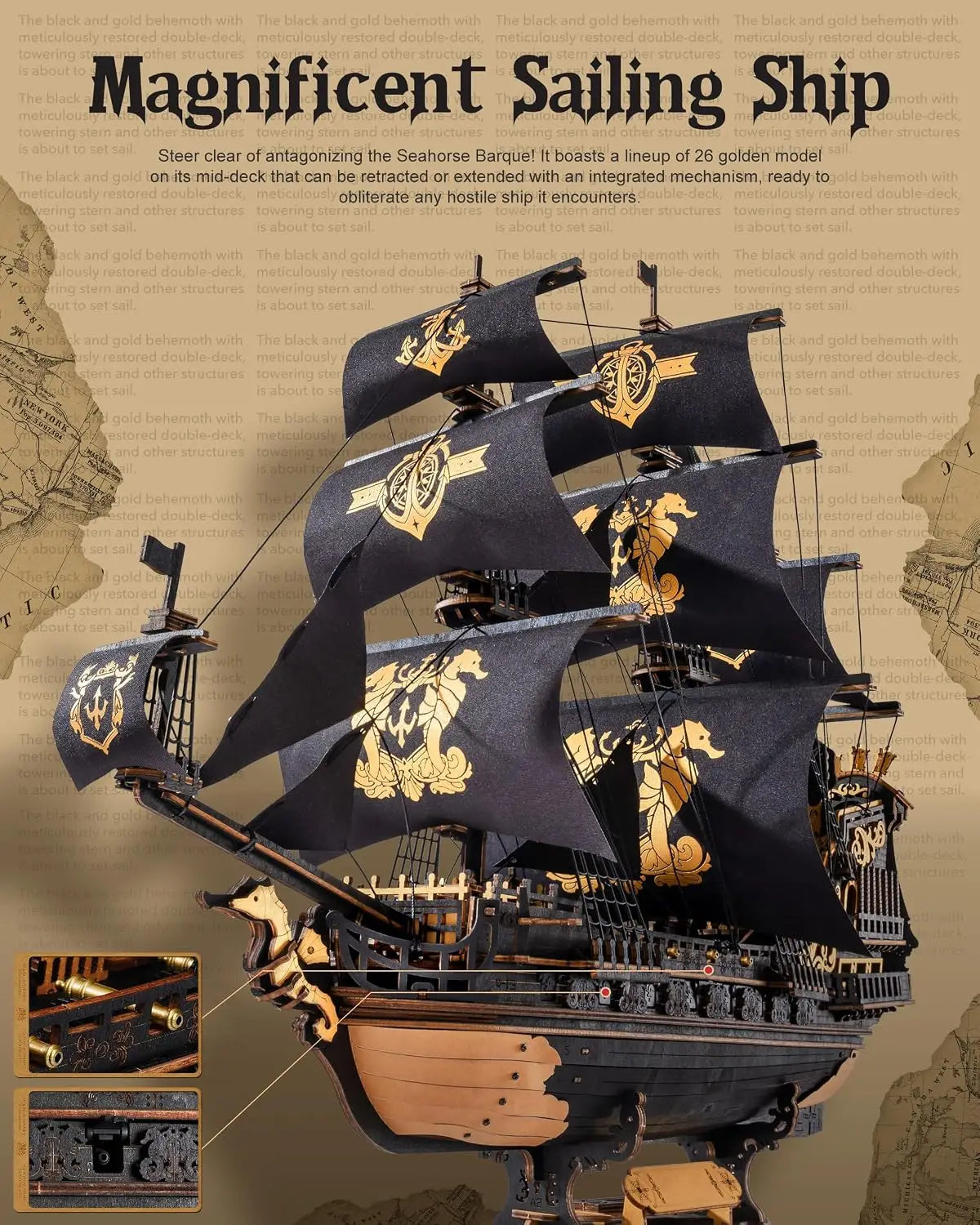 Rokr 3D Wooden Puzzle Seahouse Model Kit