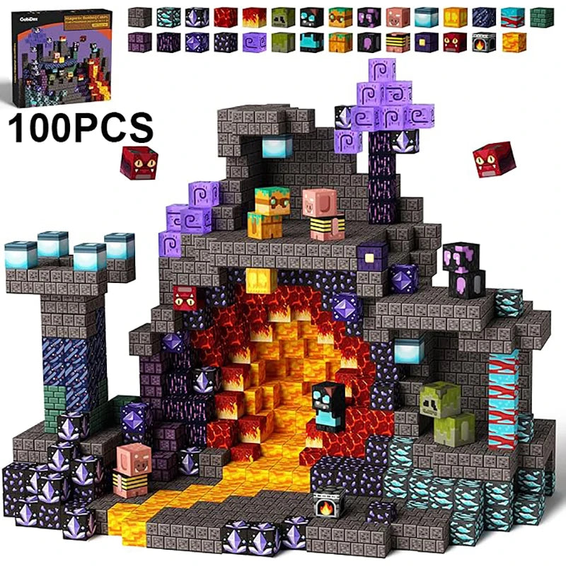 Magnetic Tiles Building Set for Kids 100-300pcs