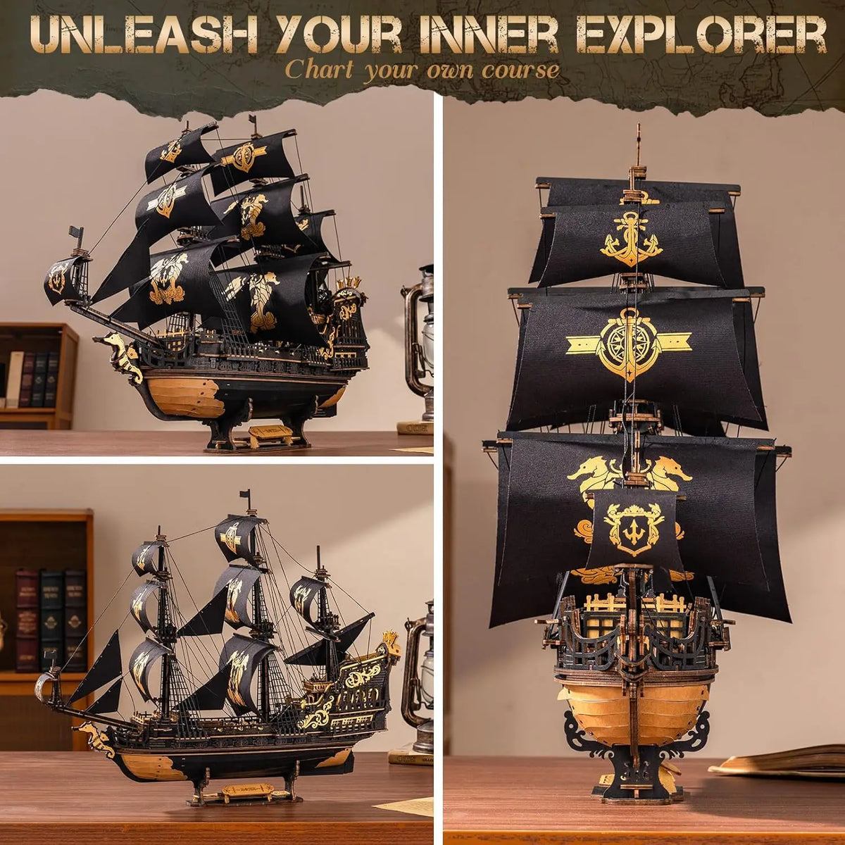 Rokr 3D Wooden Puzzle Seahouse Model Kit