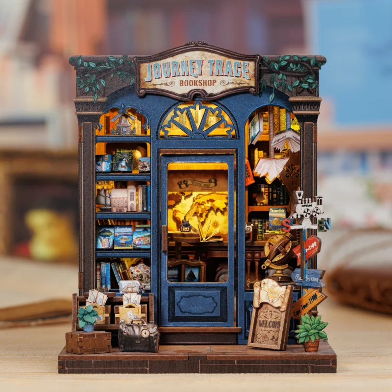 CUTEBEE Book Nook DIY Miniature Kit with LED