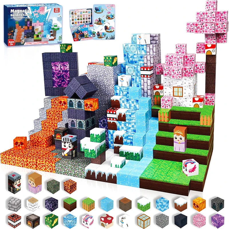 Magnetic Tiles Building Set for Kids 100-300pcs