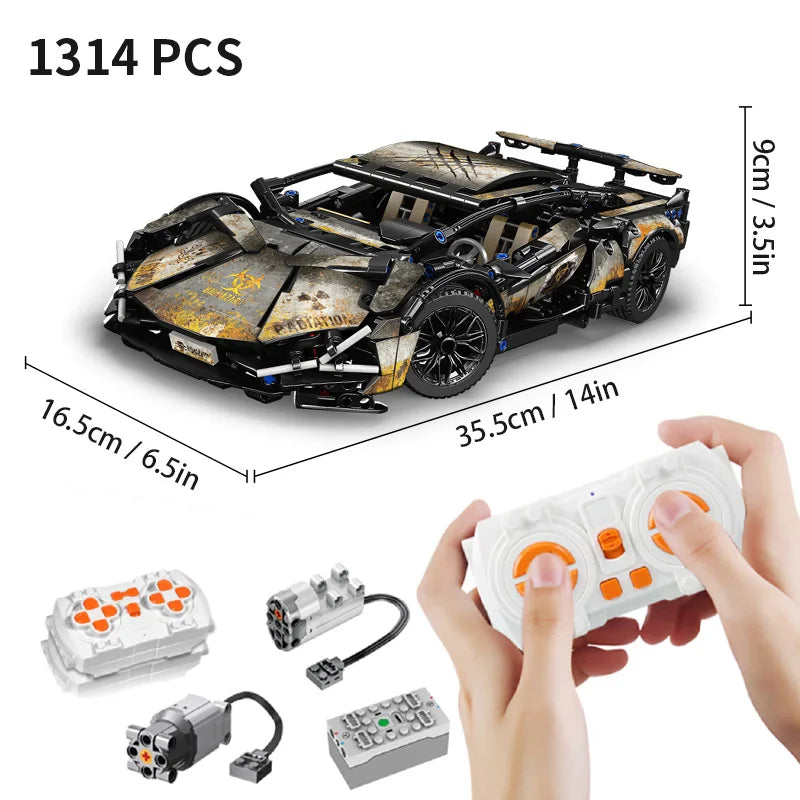Racing Sport Car Building Blocks 1:14