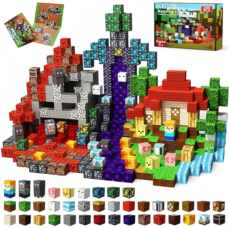 Magnetic Tiles Building Set for Kids 100-300pcs