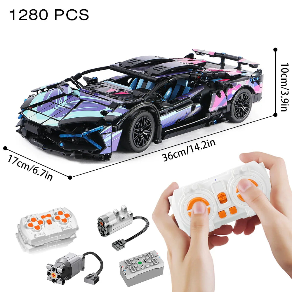 Racing Sport Car Building Blocks 1:14