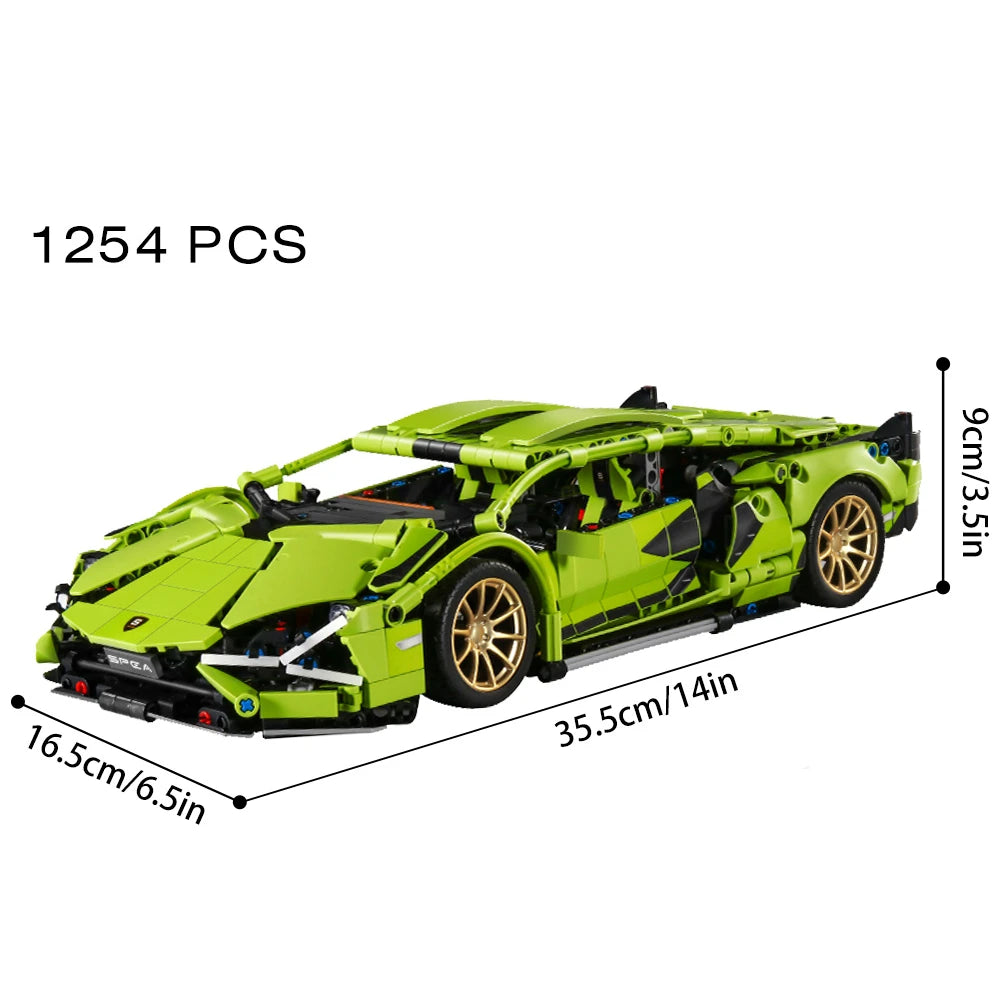 Racing Sport Car Building Blocks 1:14