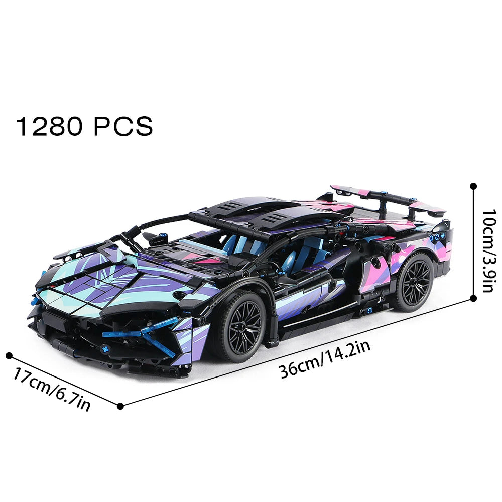 Racing Sport Car Building Blocks 1:14