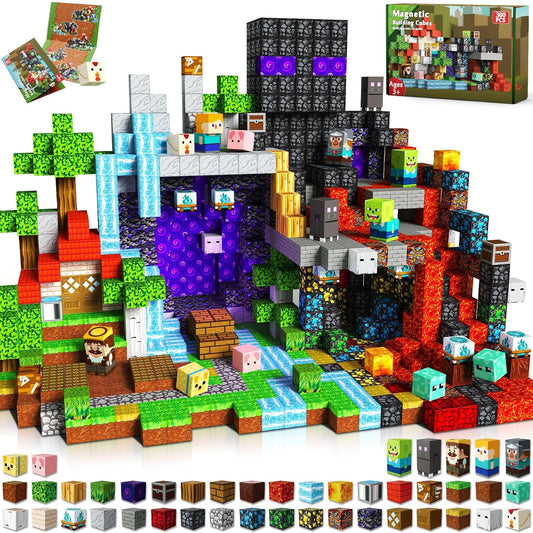 Magnetic Tiles Building Set for Kids 100-300pcs