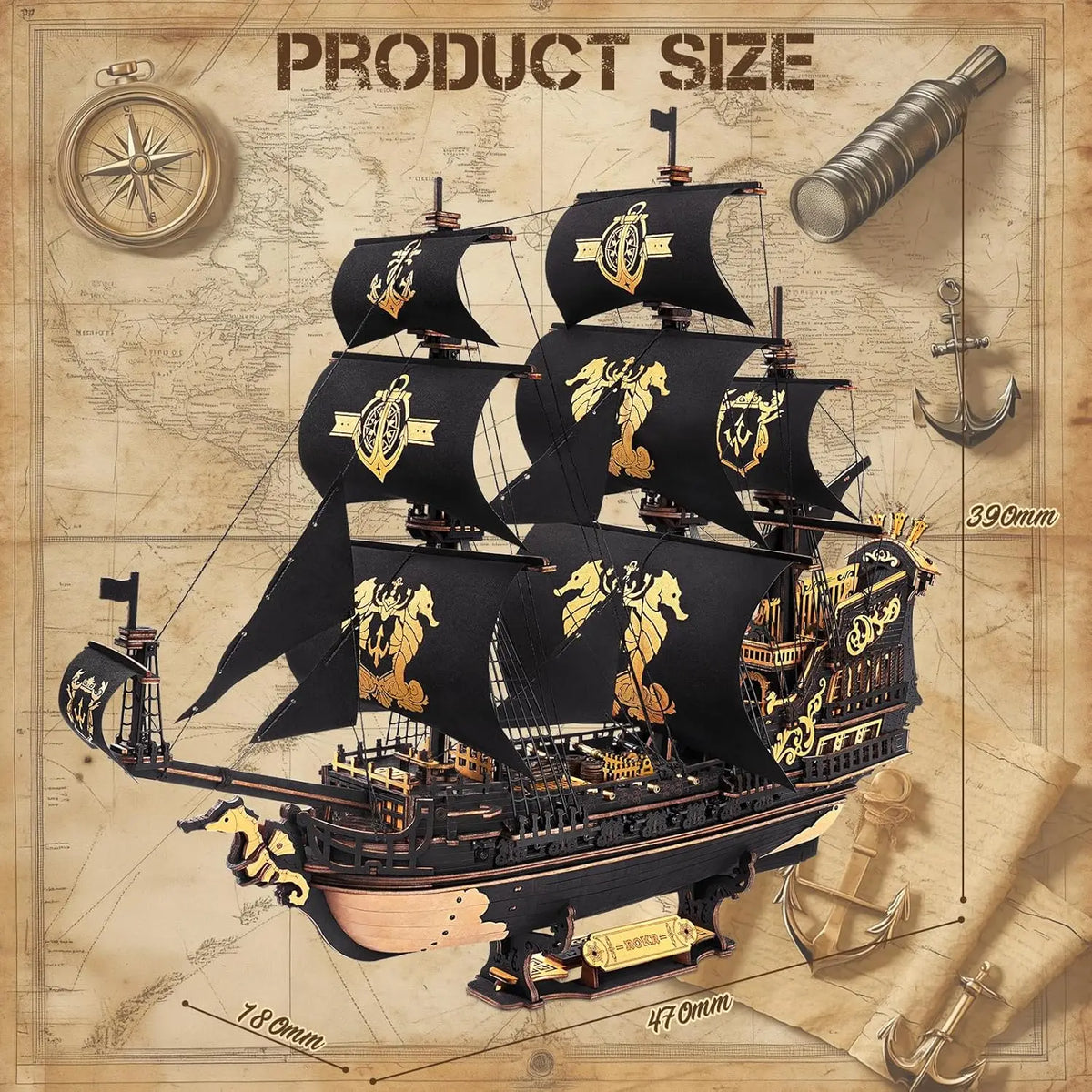 Rokr 3D Wooden Puzzle Seahouse Model Kit