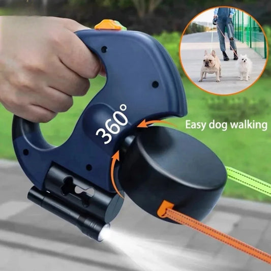 Double Retractable Dog Lead with LED – 3M