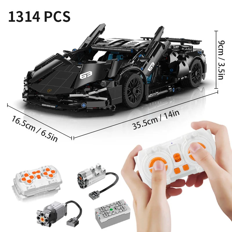 Racing Sport Car Building Blocks 1:14